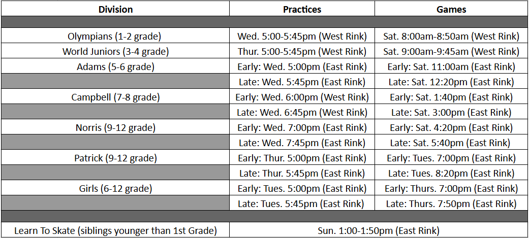 schedule